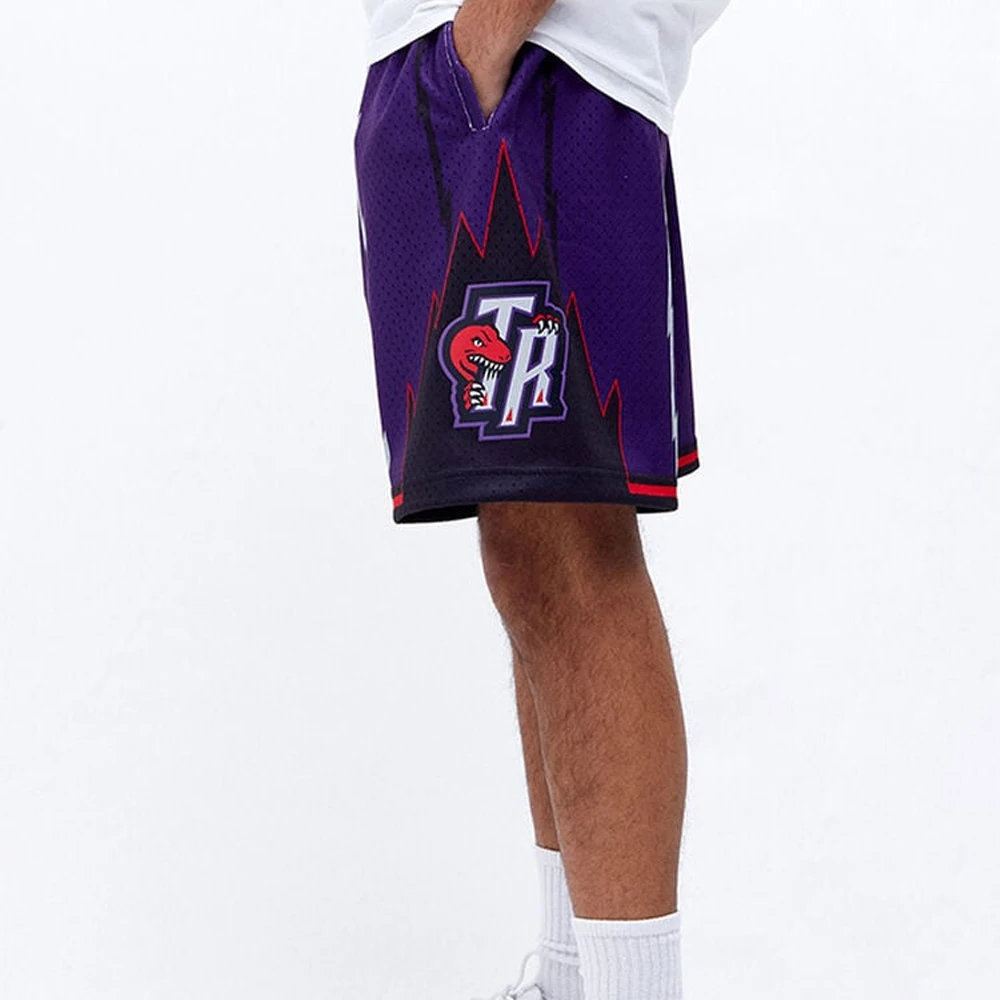 Mitchell & Ness Toronto Raptors Swingman Basketball Shorts Custom Logo Purple Shorts For Men Mesh Basketball Shorts For Men