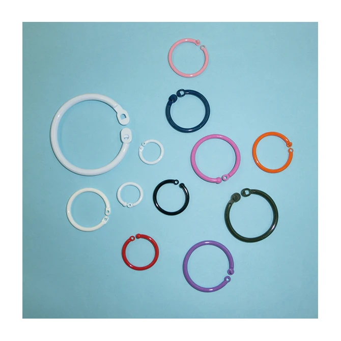 Custom Nylon Hanging Accessories Binder Fastener Small round Flyers Plastic Ring-Wholesale with Snap Function