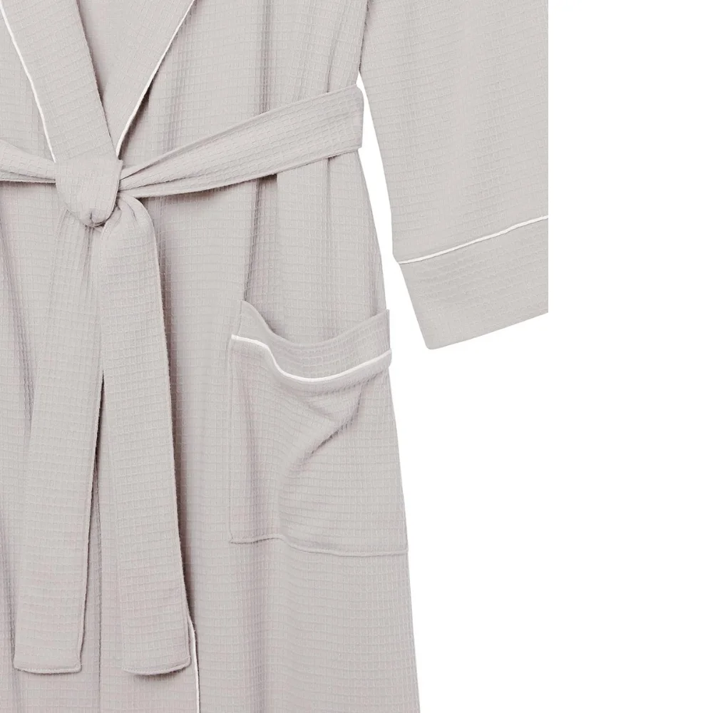 Custom Luxury Thin Soft House Bath Robe Men Women Knit Quick Dry Shower Lightweight Waffle Robes