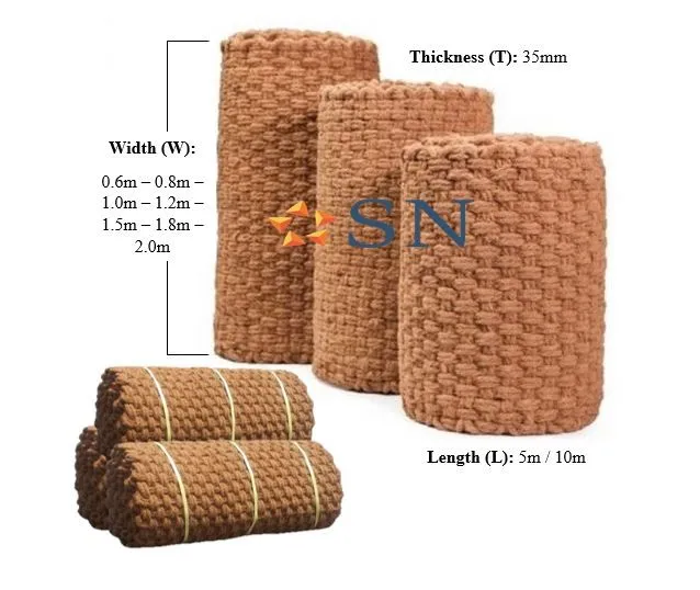 Coir Mat Made in Vietnam -  Enviroment-friendly Product - Use for Paving Dirt Roads in Suburbs and Parks, Hometown