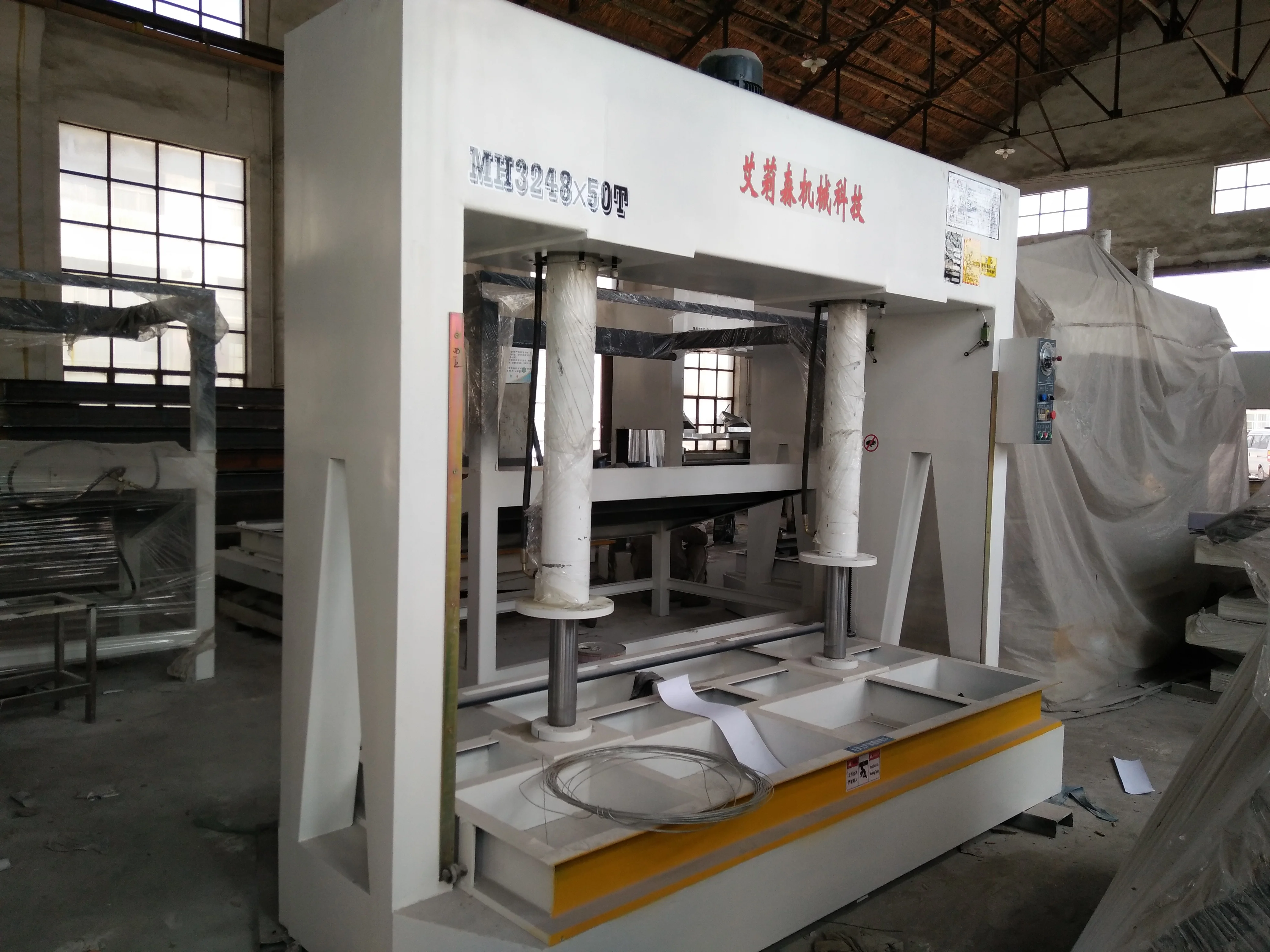 Allison Qingdao woodworking Hydraulic Laminating 2 Cylinder Cold Press 50T Wood Cold Pressing Machine for door Mdf and Furniture