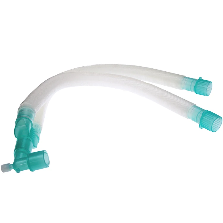 Disposable Breathing Circuit With Short Tube With Double Water Trap