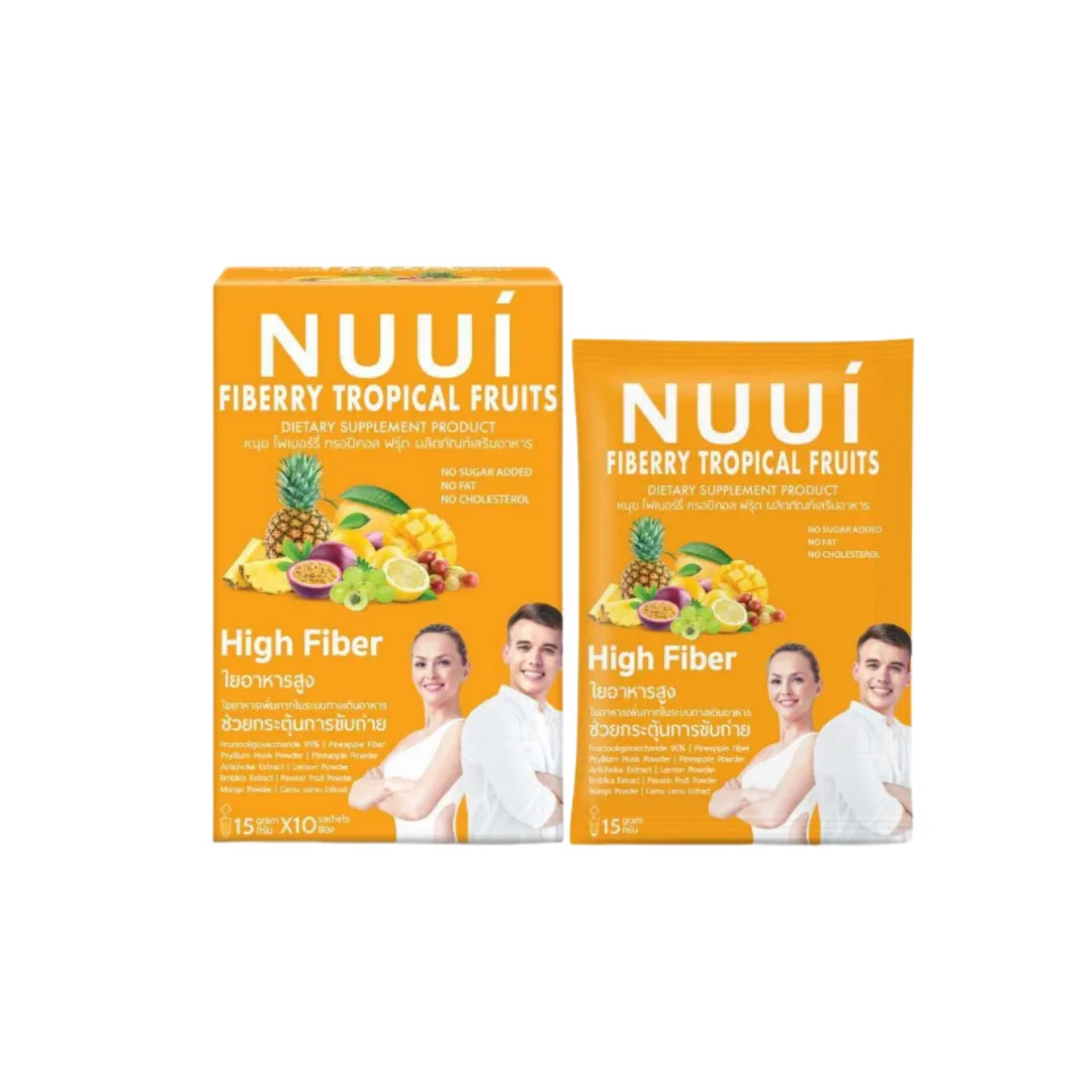 NUUI FIBERRY тропические фрукты яблоко и ананас Количество 1 Саше 15 грамм продукта Таиланд