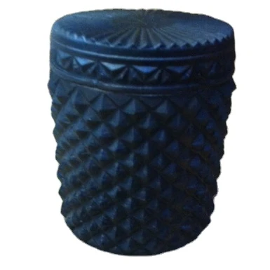 Diamond Pattern Glass Candle Jar Innovative Stylish Color Jar Wholesale New Look Special Design Customized Candle jar