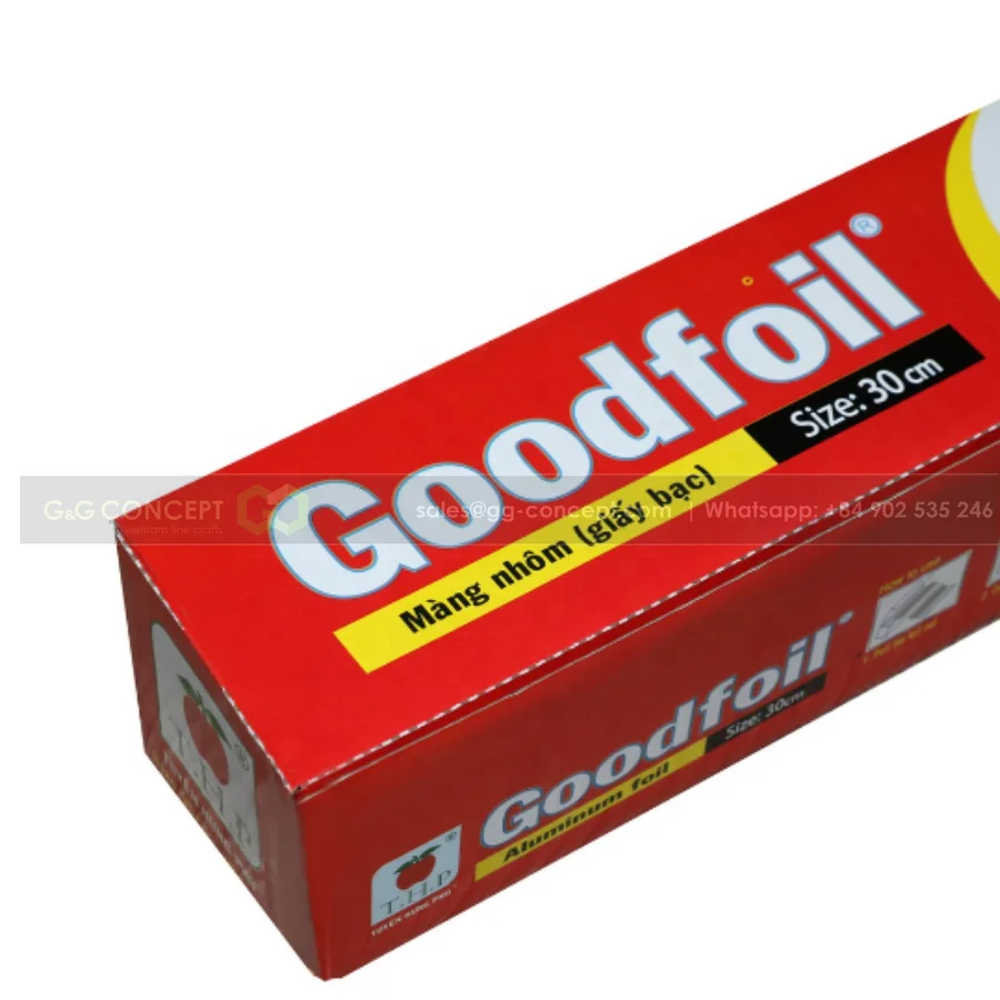 Aluminum Foil for Food Household Food Grade Aluminium Foil Wrap Roll With Slide Cutter Easy to Use Medium Size 30cm