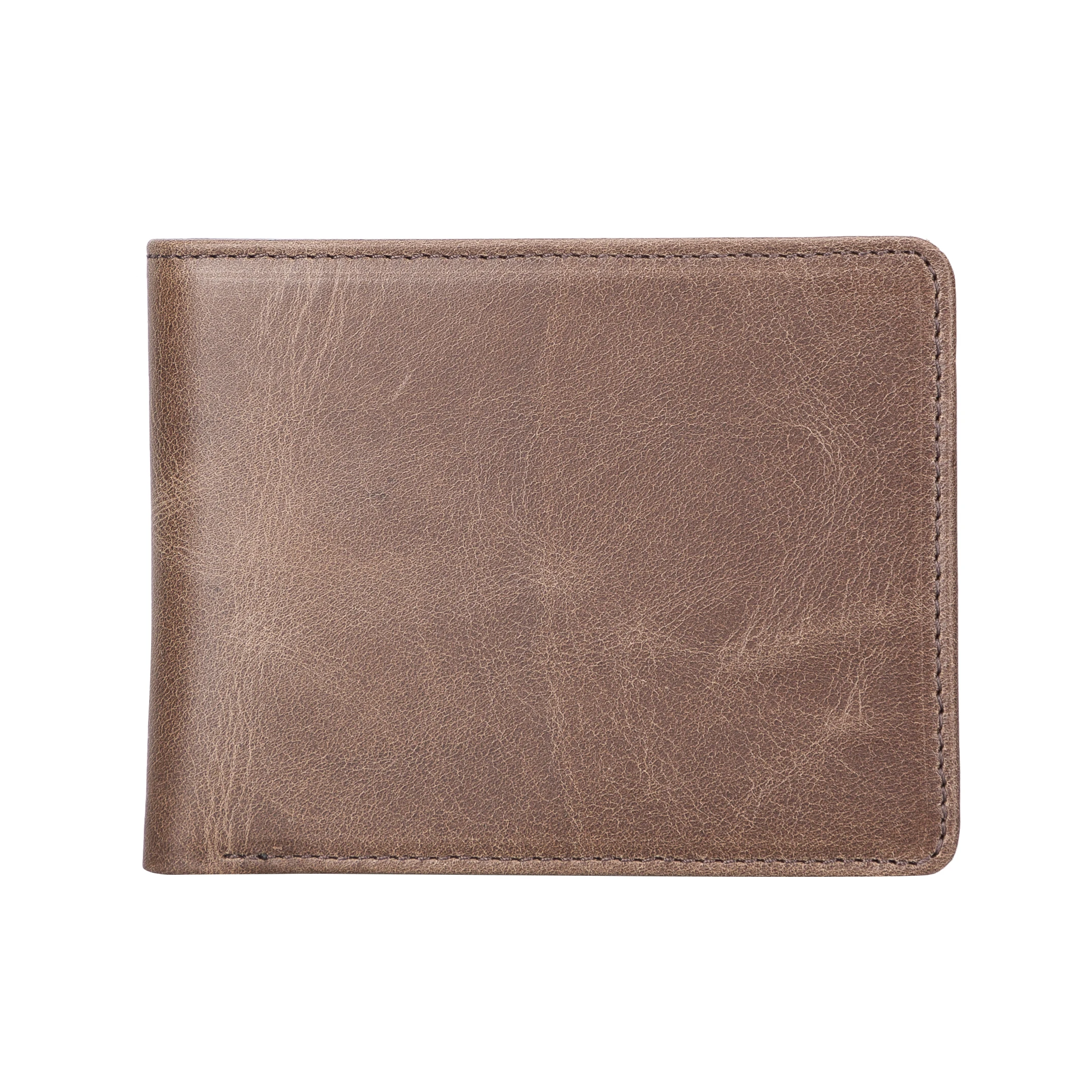 BEN Genuine Leather Handmade Unisex Slim Wallet Card Holder and Coin RFID Protection Customizable Square