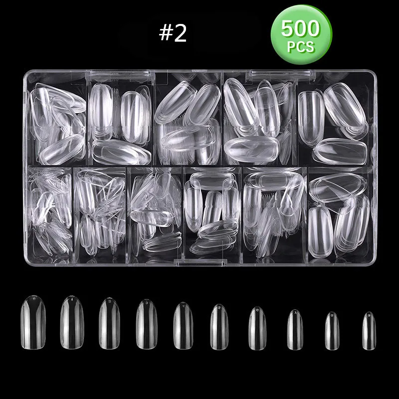 Wholesale no crease high quality press on nails faux nail artificial fingernails fashion transparent Nail Art set