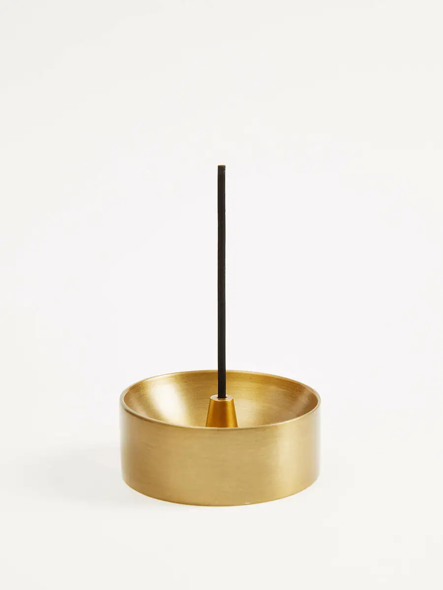 Square shape Brass incense holder Simply brass incense stand gold modern incense burner