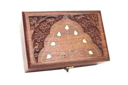Directly from India Wooden carving Jewlery Box for Storage Gift and Packaging for Watches and Jewelry