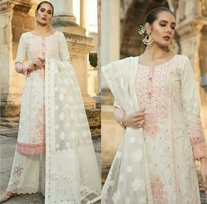 Modern Fashion Designer Indian Pakistani Lawn Linen Cotton Georgette 3 Piece Suits Available on Wholesale Price.