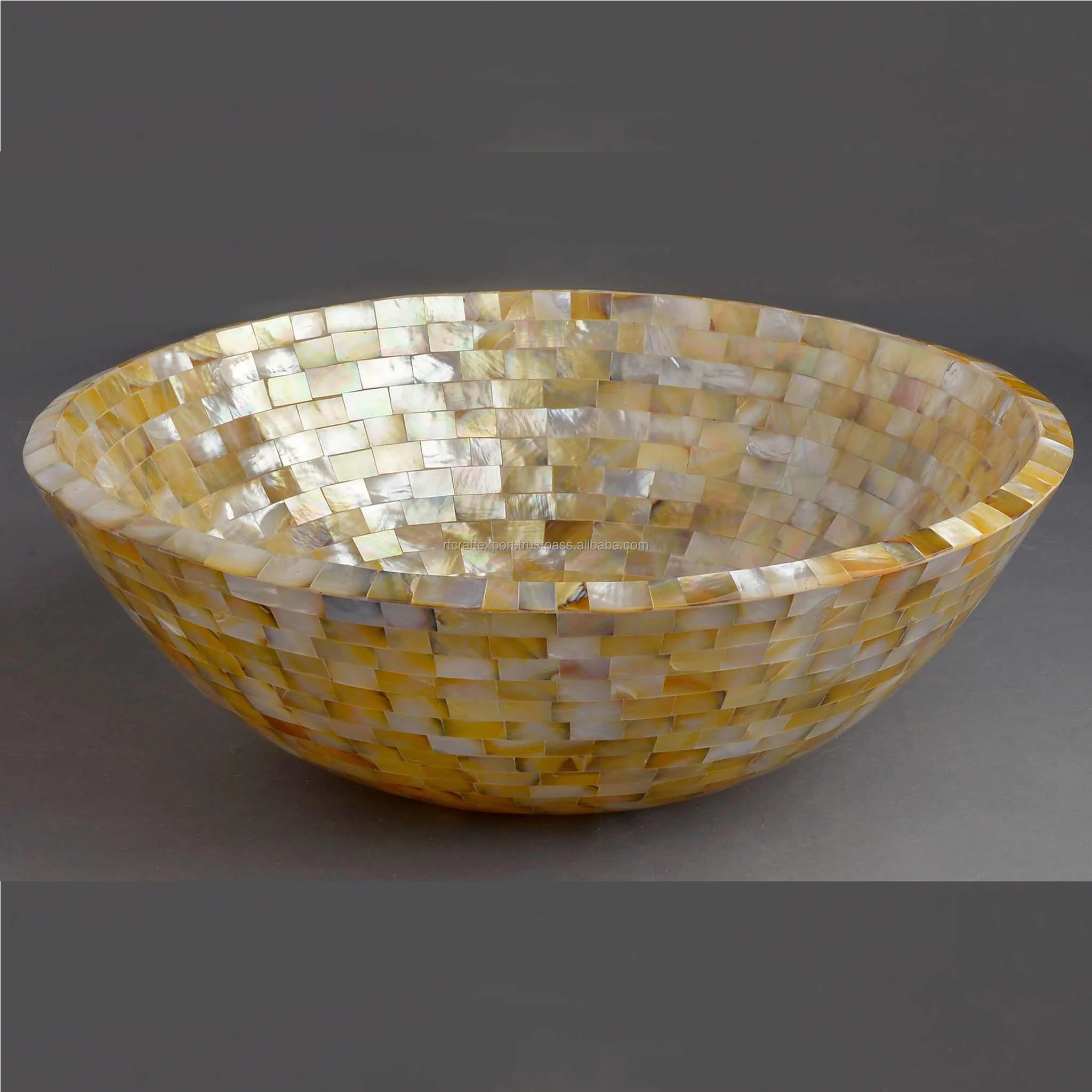 Premium Quality Mother Of Pearl Wash Basin Unique Design for Homes and Decorations at Wholesale price from India by RF Crafts