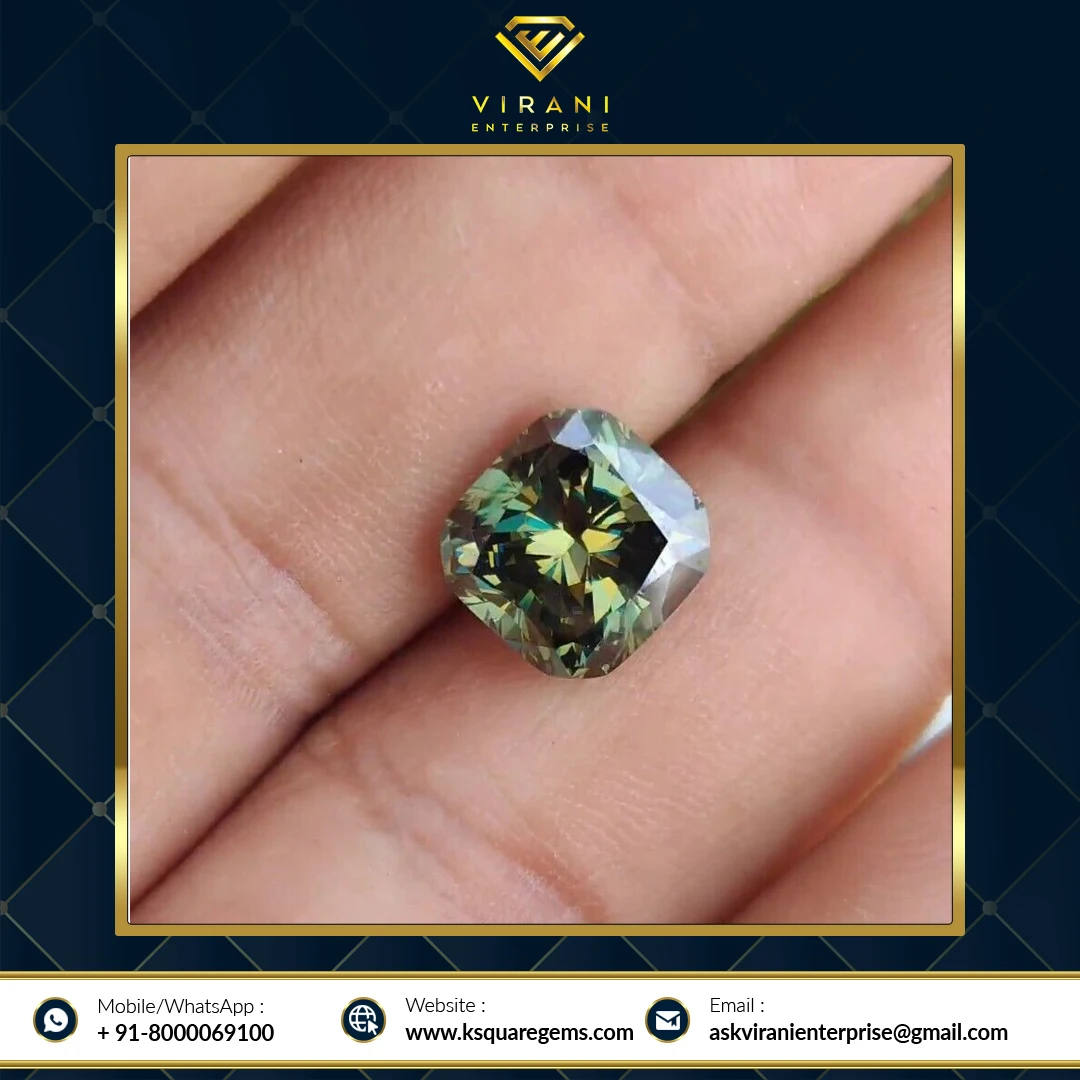 Factory Price Jewelry Making Black Blue Color Cushion Brilliant Cut Lab Grown Loose Moissanite Diamonds From Trusted Supplier