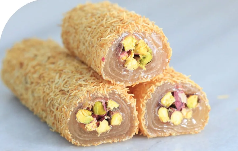 top quality TURKISH DELIGHT WITH PISTACHIO COVERED GARNET 00-09