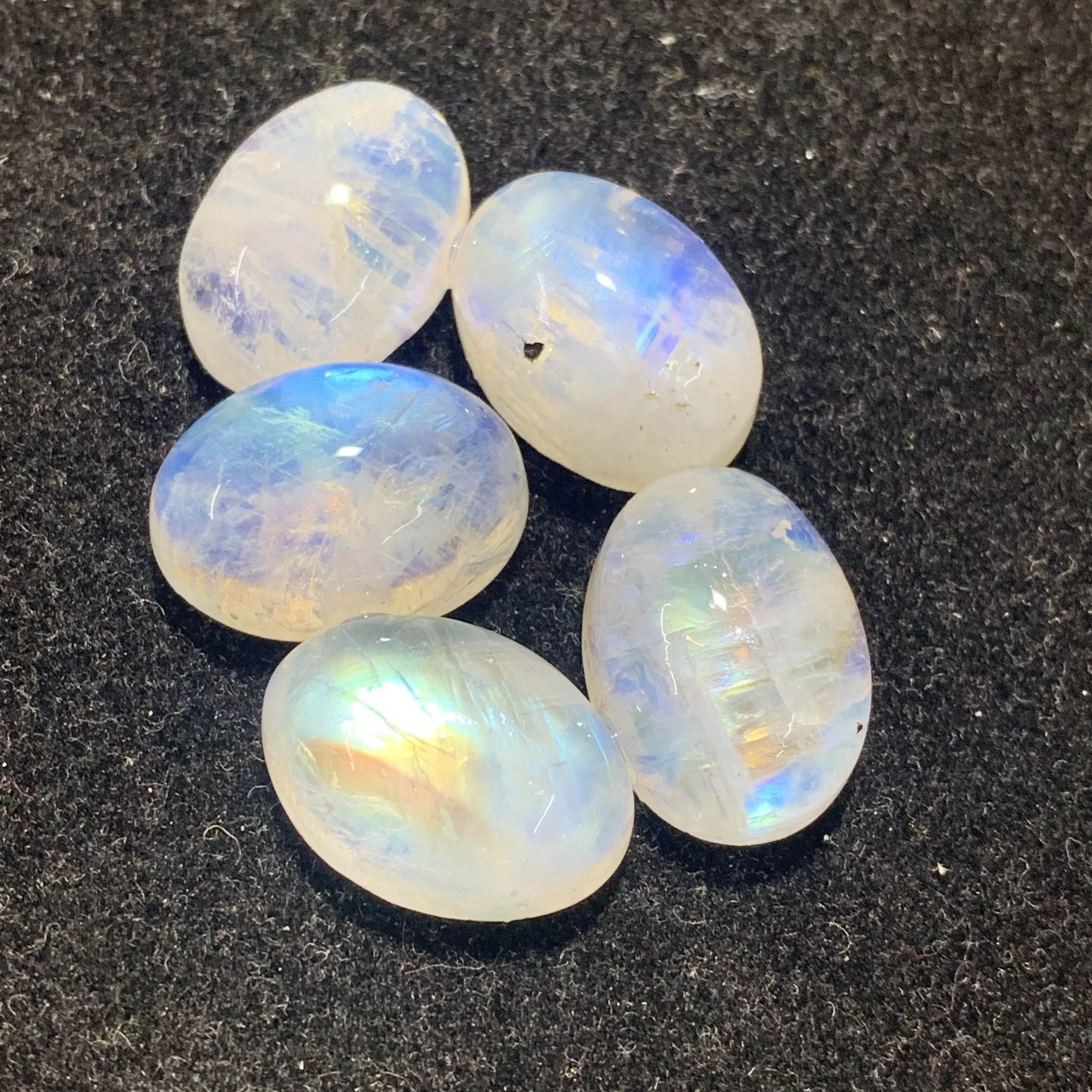 13x18 MM Oval Moonstone Cabochon Loose Gemstone Natural MM Size High Quality Stones For Jewelry Making Rainbow Moonstone