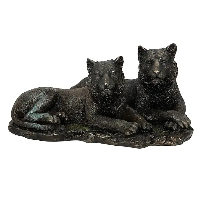 Handcrafted Tigress & Tiger Statue Animal Decorative Showpiece for Home Living Rooms Entertainmen Gift for Wildlife Lovers