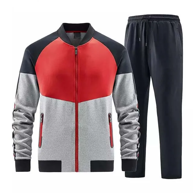 Custom Made Men Casual Wear Blank Plain Cotton Fleece Zipper Tracksuit Customs Logo Different Color Winter Two Piece Tracksuits