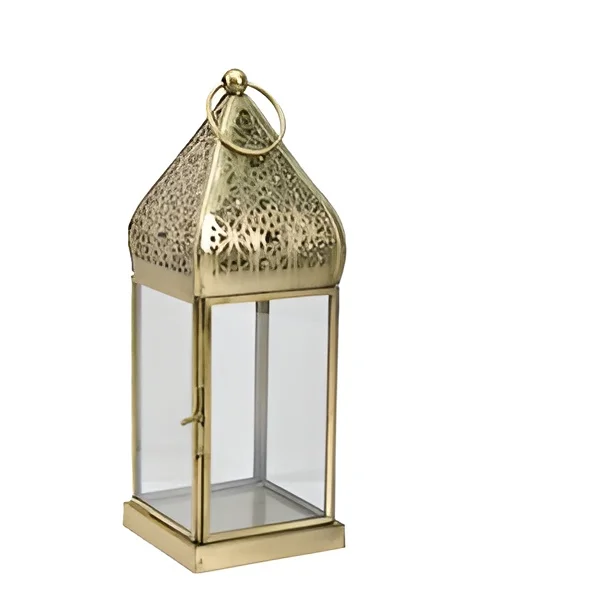 Made In India Low Price Hot Selling Moroccan Lantern Retro Style Metal Candle Lantern Flickering Flame Table Candle Light 2024