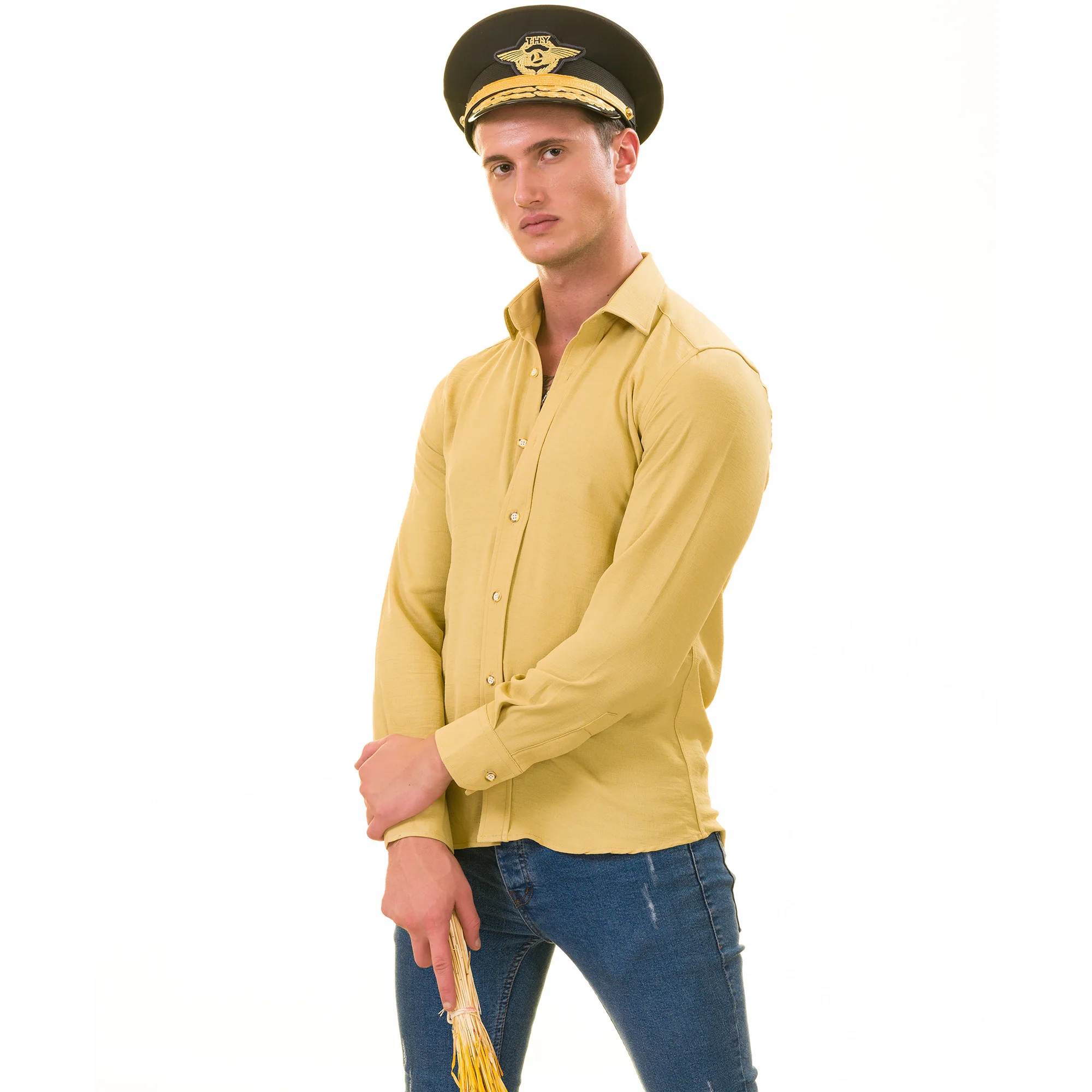 Summer Cargo Work Shirts Men Safari Long Sleeve Button Down Performance Shirts Cargo shirts made in istanbul