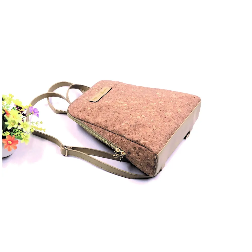 Backpack Women Backpack High Quality Leather Cork Bag Fashion Casual Bag with OEM logo