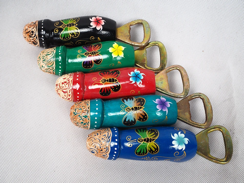 Wholesale 1 set (5 pcs) Wooden Bottle Openers for Kitchen & Tabletop Accessories, Bar & Wine Wooden Penis Bottle Openers