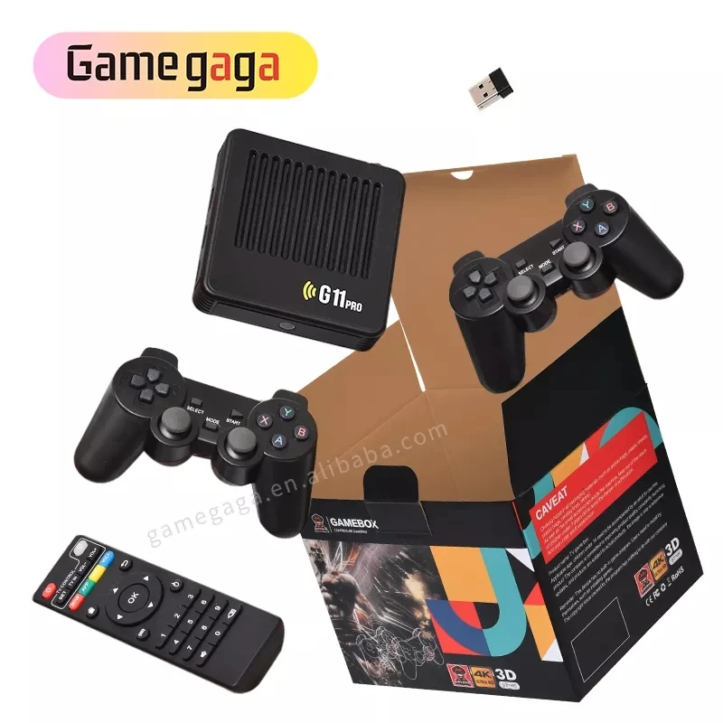 Новая игровая приставка G11 Pro, консоль для видеоигр 64/128 ГБ, 30000 + игр, поддержка 4k, ТВ-приставка для PSP/DC/N64