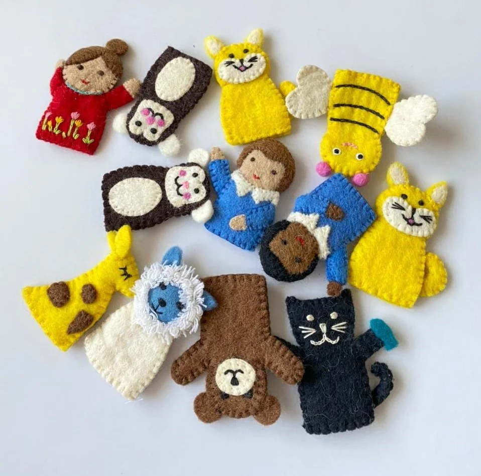 Cute Handmade Felt Kids Toys Puppet - Eco-friendly High-Quality Toys for Kids - 100% New Zealand Wool Felt kids Toys