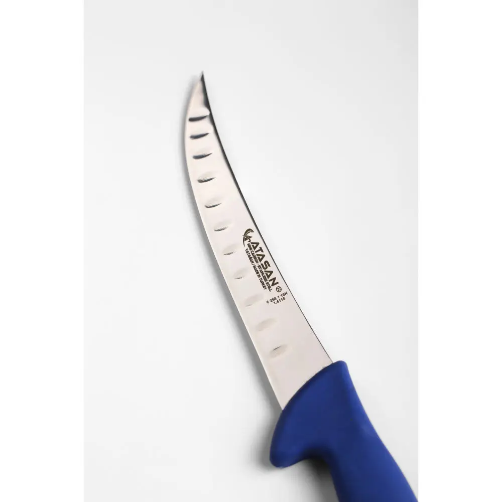 High Quality Slotted Saltbae Nusret Knife Kitchen Meat Steak Knife Steak Meat Cutter Stainless Steel 2024 New Design Steak Knife