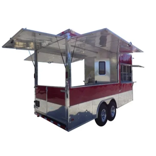 Food Carts Shop Mobile Trailers Food Trucks Mobile Food Trailer Pizza Dog Customized Hot Key Long Power Outdoor Packing Wheels