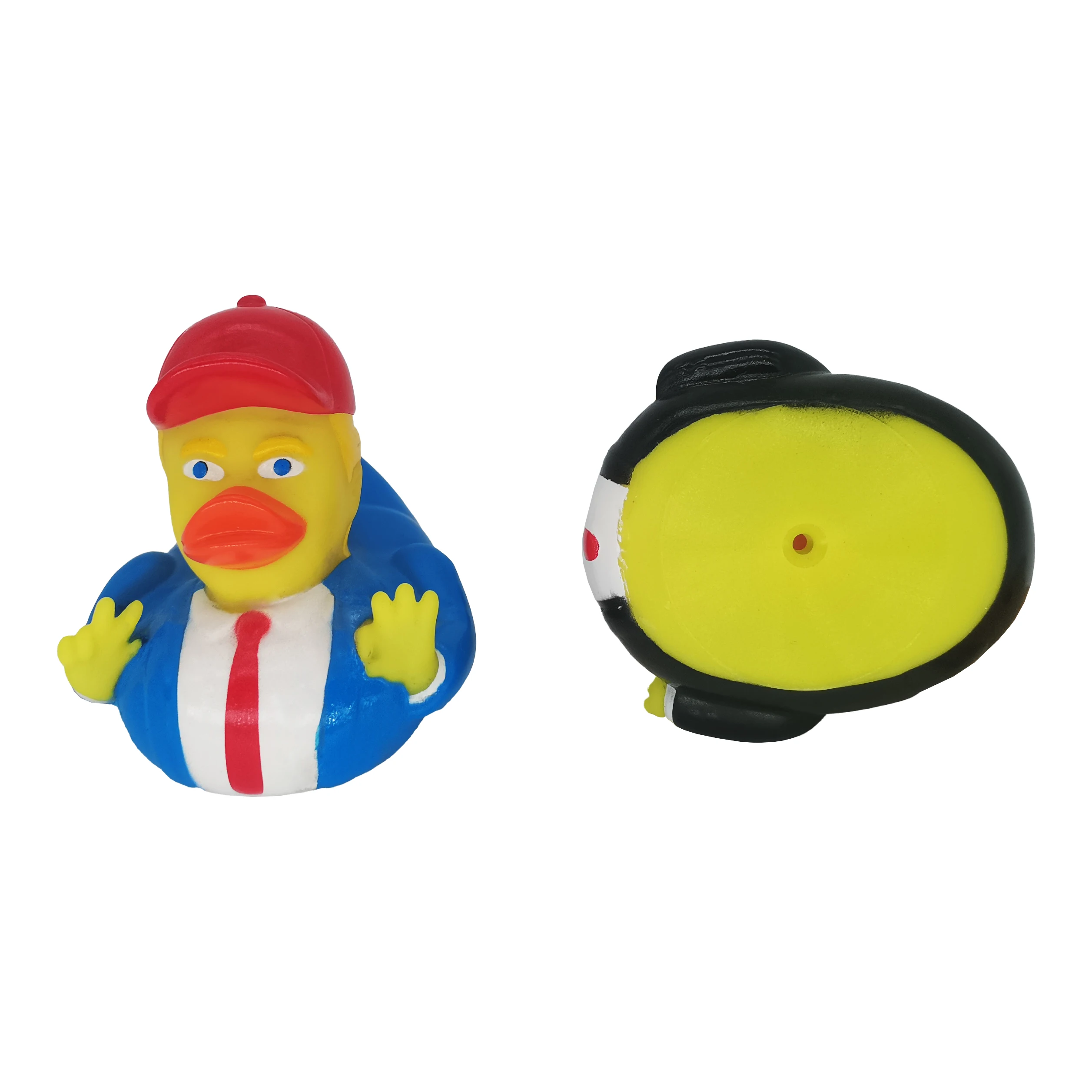Factory direct sales floating rubber duck custom toy baby bath toy duck rubber duck USA in a suit