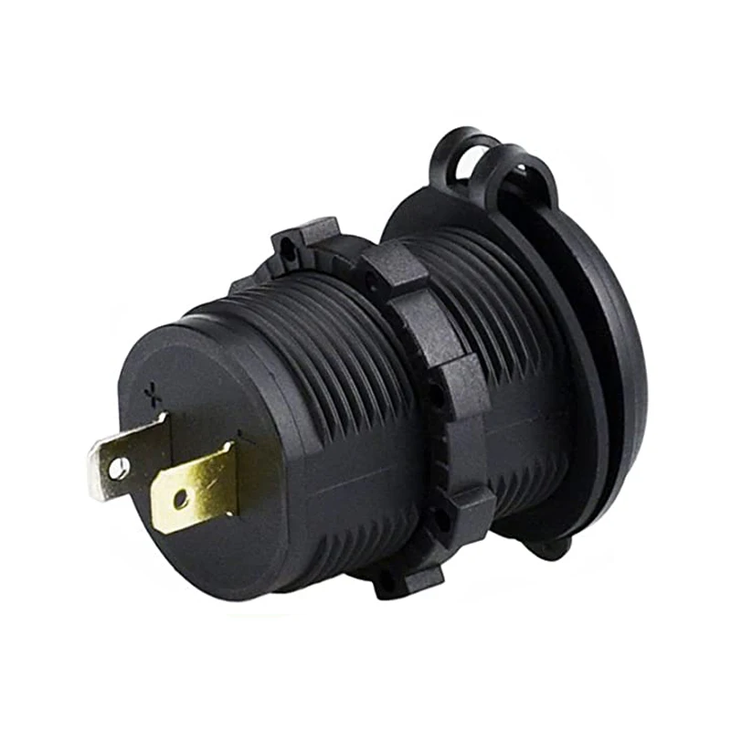 marine rv motorhome waterproof motorcycle usb charger car socket 5v 2.1a output dual port usb bus charger 12 24v