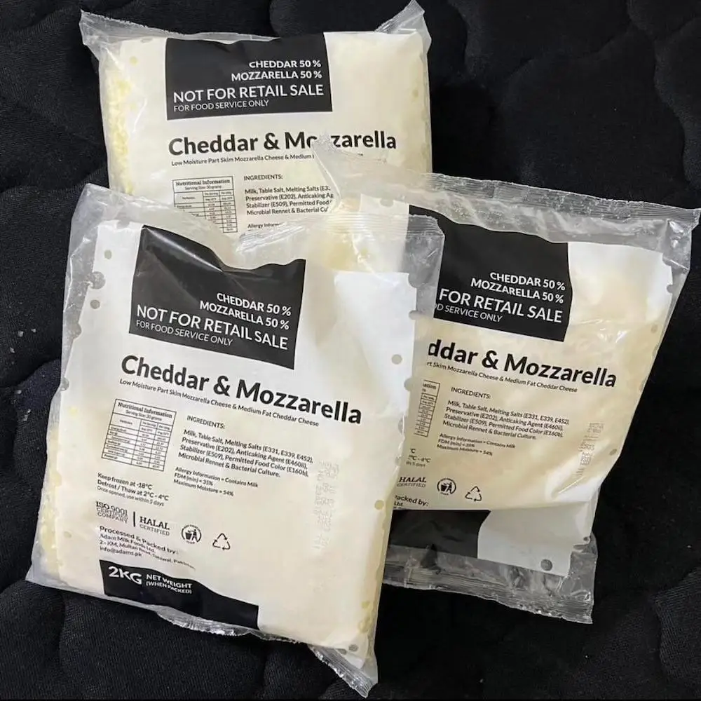 Пицца сыр моцарелла и Чеддер 2 кг упаковка для продажи/лучшие поставщики сыра