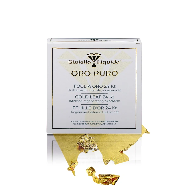 Top Quality Made in Italy Rare Beauty Skincare Golden Leaf 24KT Pure Gold suitable for face and body Antiaging Effect 6 FG