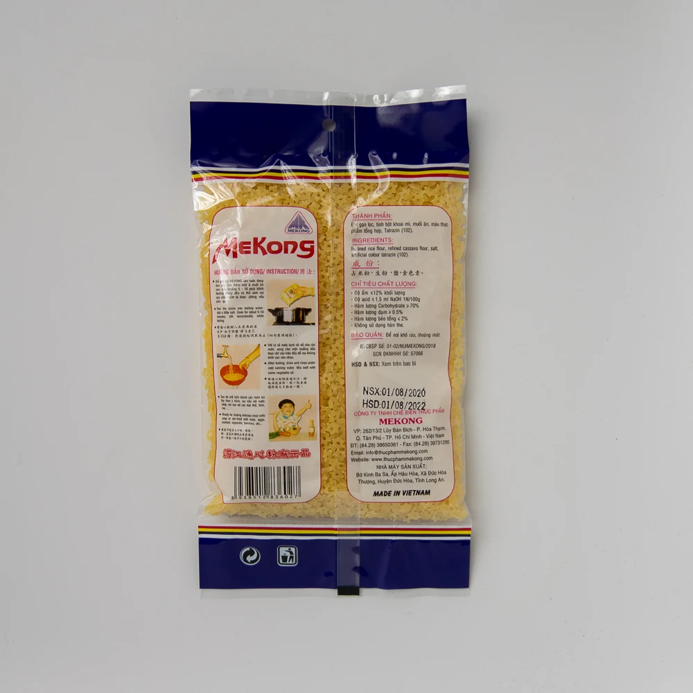 Gluten Free Grain Products Refined Processing Type Mini Star Shape Yellow Color Macaroni Rice Pasta Made In Vietnam