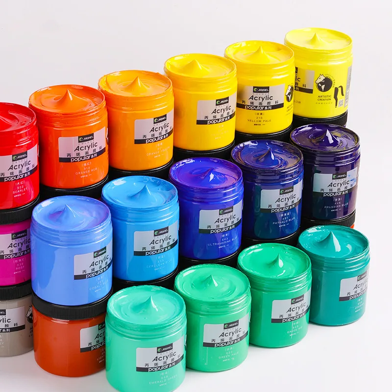 Maries Z300 Z500 300ml 500ml 50 colours artist professional acrylic colour paint for canvas shoe stone shirt wall paint