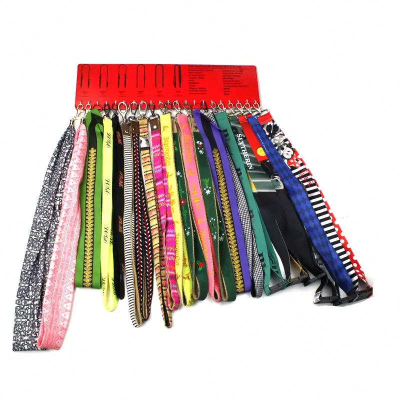 OEM Custom Logo Phone Lanyards, Polyester Straps Adjustable USB Flash Drive Holder Water Cup Sling Hanging Ropes/