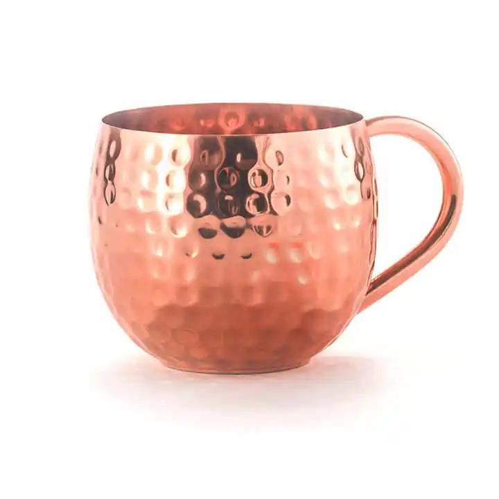 Modern Mugs Handcrafted From Pure Copper and Come With Flat End Variety of Sizes and Are Available in Sets of Two Four Six