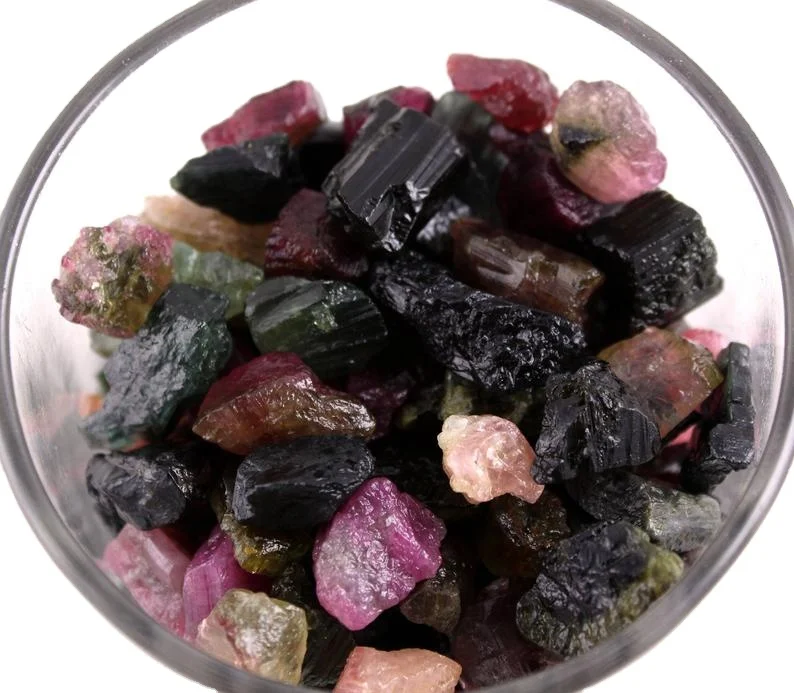 Natural Multi Tourmaline Loose Gemstone 100 Gram Uneven Shape Wholesale Colorful Rough Top Quality Stone