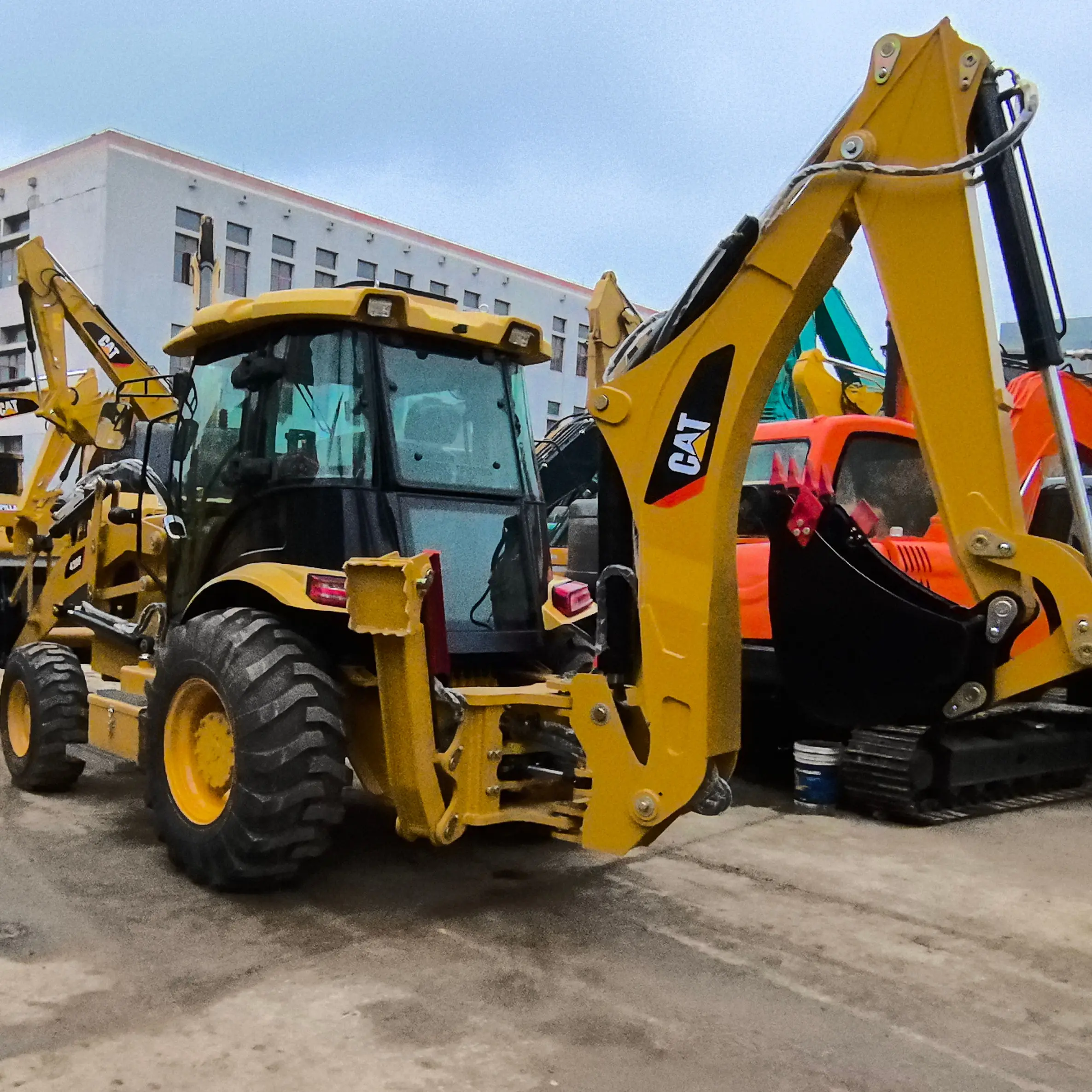 Used Backhoe Loader Cat 420F Heel cat Backhoe Loader JCB 4CX 3CX Backhoe Excavator Loader in Stock