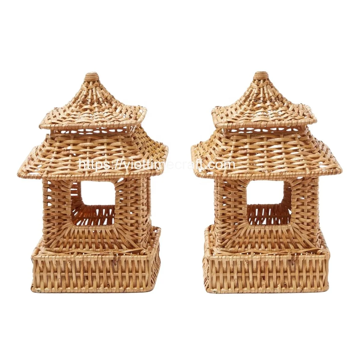 Wholesale Rattan Natural Pagoda Lantern Tableware, Table Decoration Wicker Party Decorations ODM & OEM Products