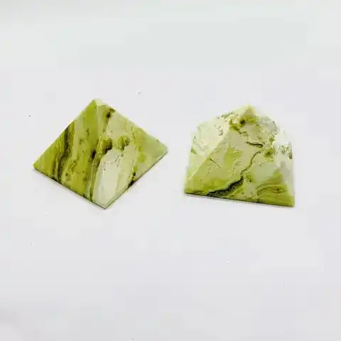 Best Quality Green Serpentine Pyramid Buy From Aslam Agate  Export / Serpentine Pyramid for Healing And Meditation