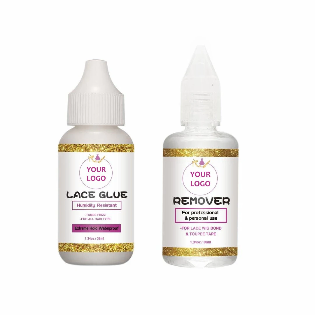 OEM Strong Hold Tube Lace Glue Waterproof Frontal Lace Wigs Adhesive Glue In Tube Customize Logo And Lace Tint Spray Kit