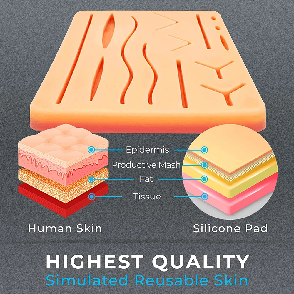 German Steel 9 Pieces Advances Surgical kits With Tweezers Forceps Scalpel Handle Suture Piratic Kit