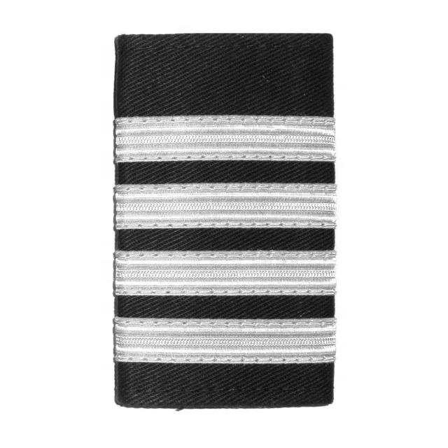 OEM Gold Bar Epaulet for Pilot Sliders Shoulder Boards Wholesale Pilot Style Shoulder Boards Epaulets 1/2/3/4 Silver Bars