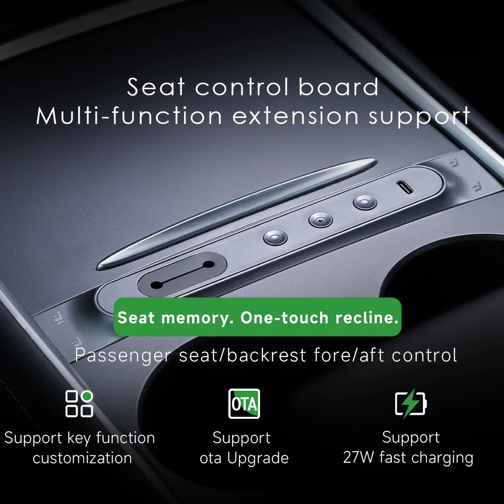 New Center Console Multi-Control Buttons USB Docking Station for Tesla Model 3 & Y