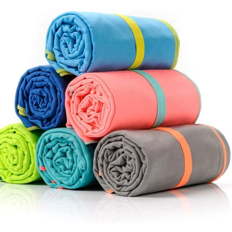 Quick Dry Microfiber Gym Sport Towel Fast Absorbent Beach Outdoor Light