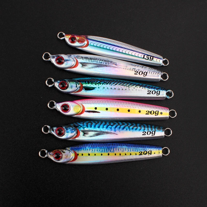 Seafox OEM 10g -80g 3D Printed Metal Jigs Shore Fishing Jigs Micro Saltwater Carp Hard Artificial Fishing Lure Jigbait Lure