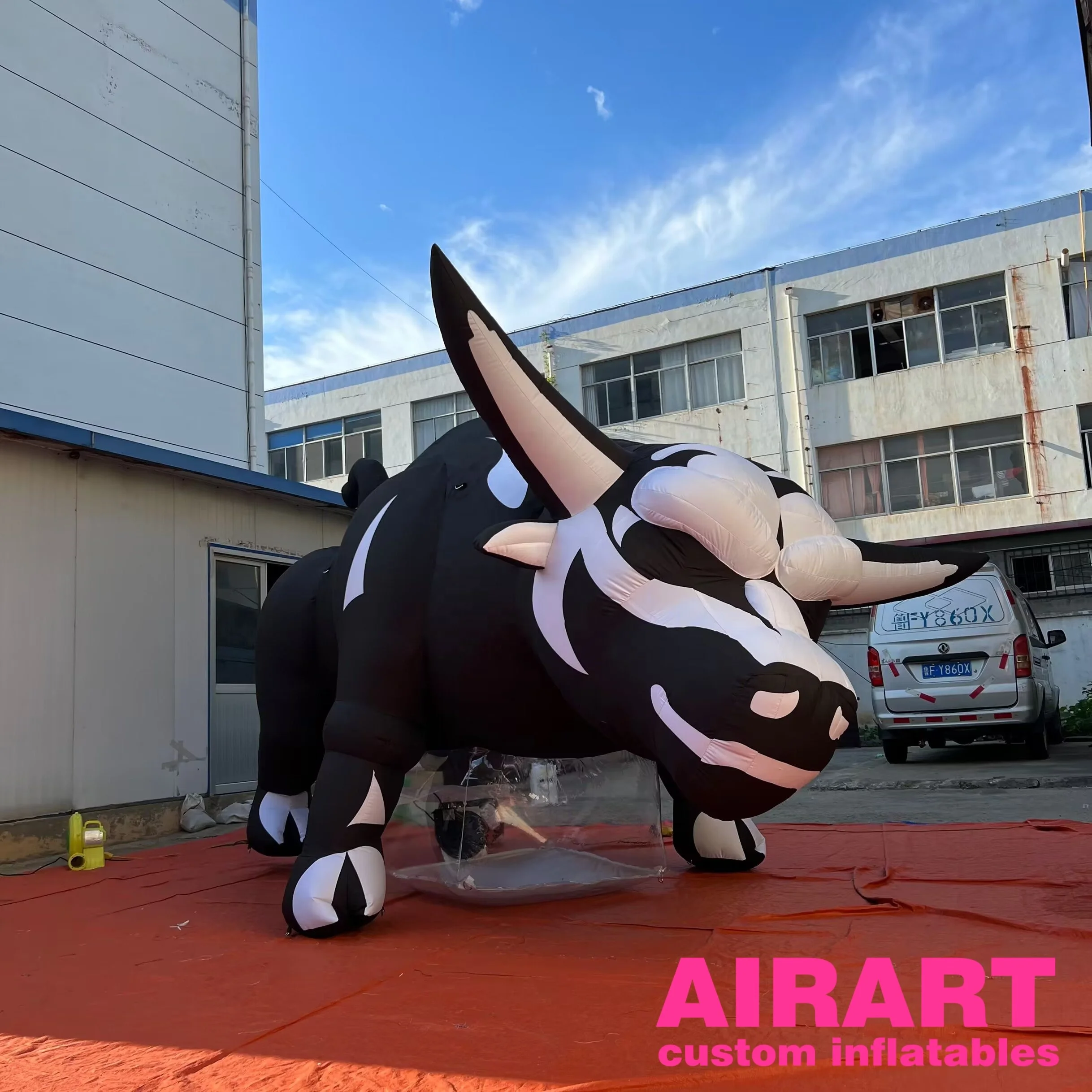 Strong inflatable black bull model for exhibition,music festival party advertise event inflatable cow mascot