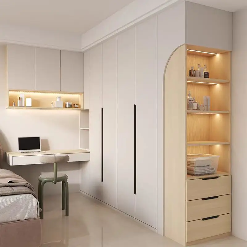 Home Furniture 4 Single Door Cloth Hanging Design DIY Designer Wardrobe For Clothes