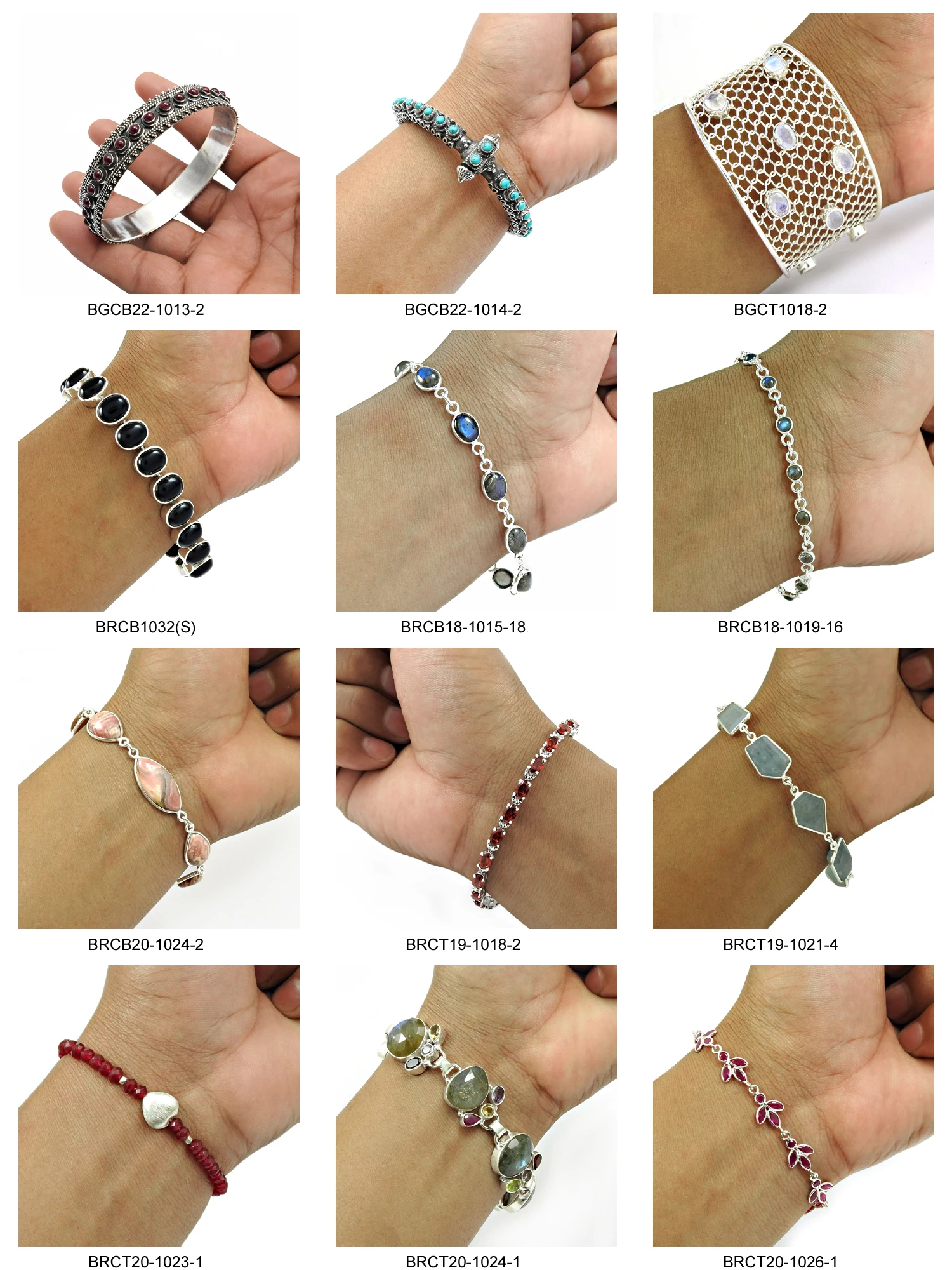 Best Selling New Design 925 Sterling Silver Natural Striped Onyx Gemstone Cabochon Stone Shape Classy Large Stone Boho Bracelet