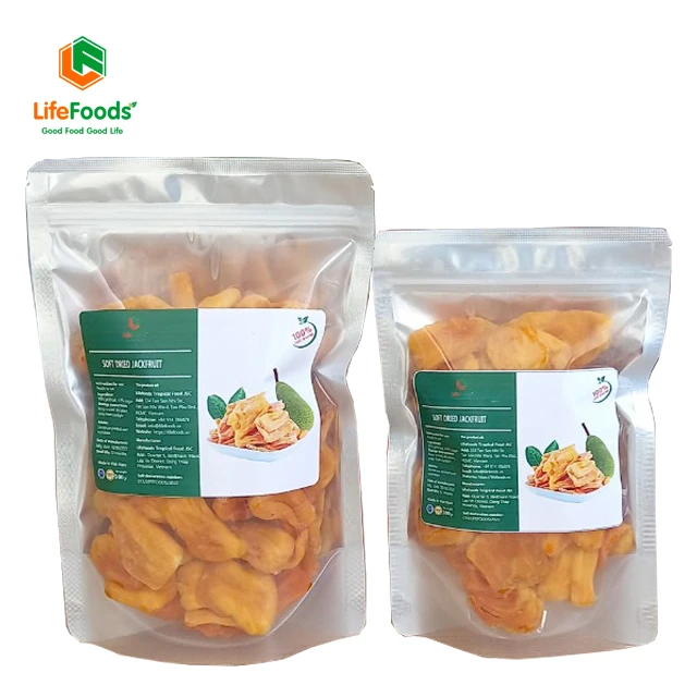 Natural healthy dried fruits snacks Soft dried jackfruit Lifefoods from Vietnam